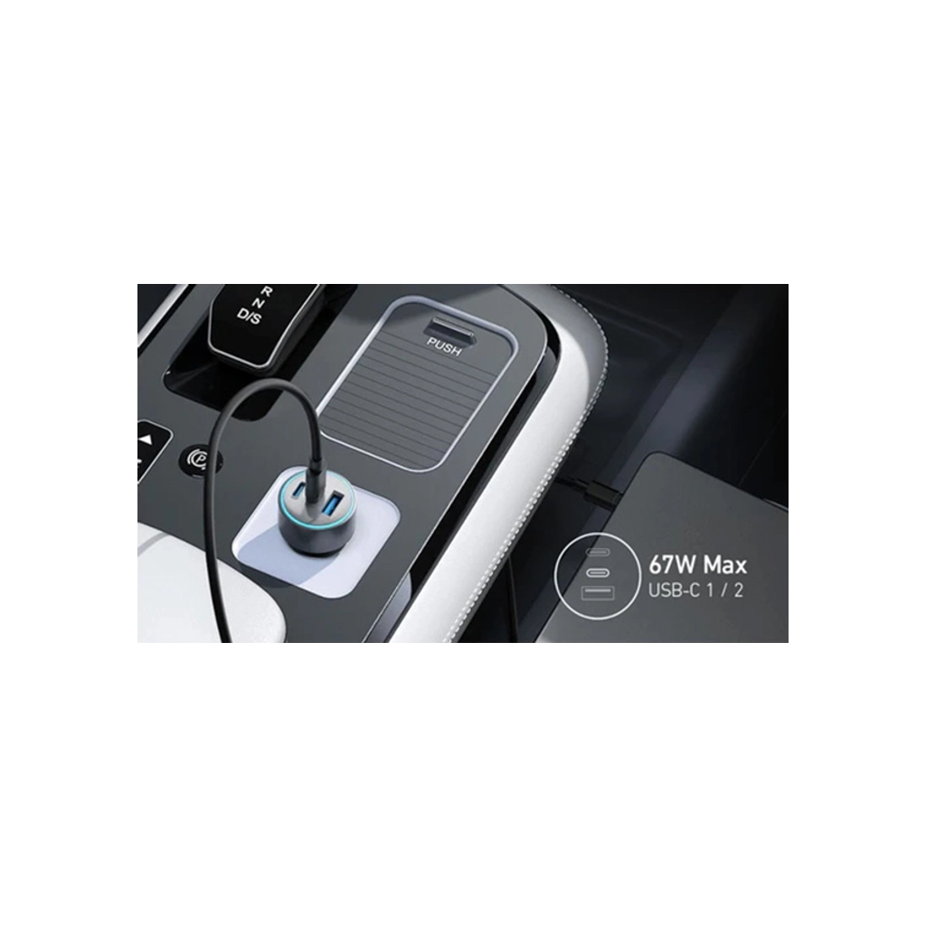 Зарядний пристрій Anker 325 PowerDrive USB-C PD67W + USB-A 22.5W Black (A2731HA1) - фото 3 Зарядний пристрій Anker 325 PowerDrive USB-C PD67W + USB-A 22.5W Black (A2731HA1) - фото 3