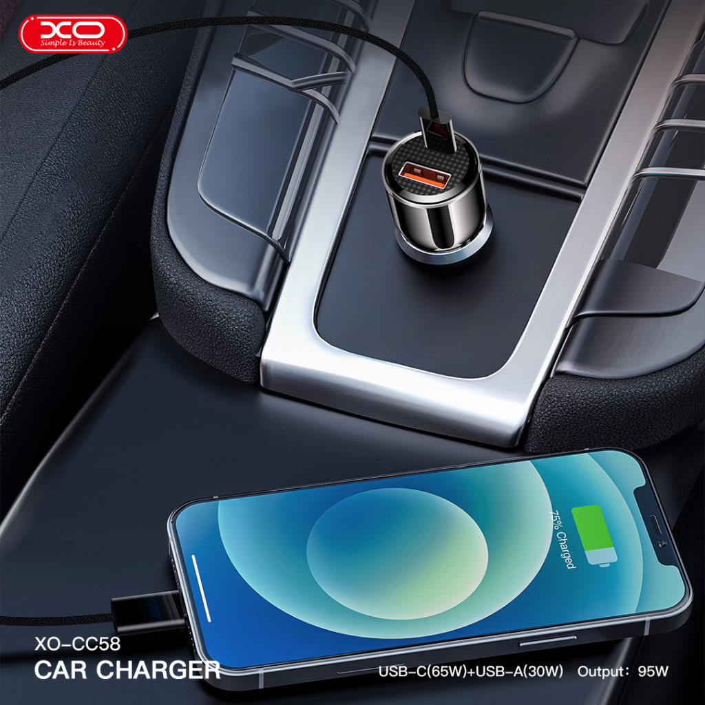 Зарядний пристрій XO CC58 USB-C PD65W + USB-A 30W Gray (CC58_Tarnish) - фото 7 Зарядний пристрій XO CC58 USB-C PD65W + USB-A 30W Gray (CC58_Tarnish) - фото 7