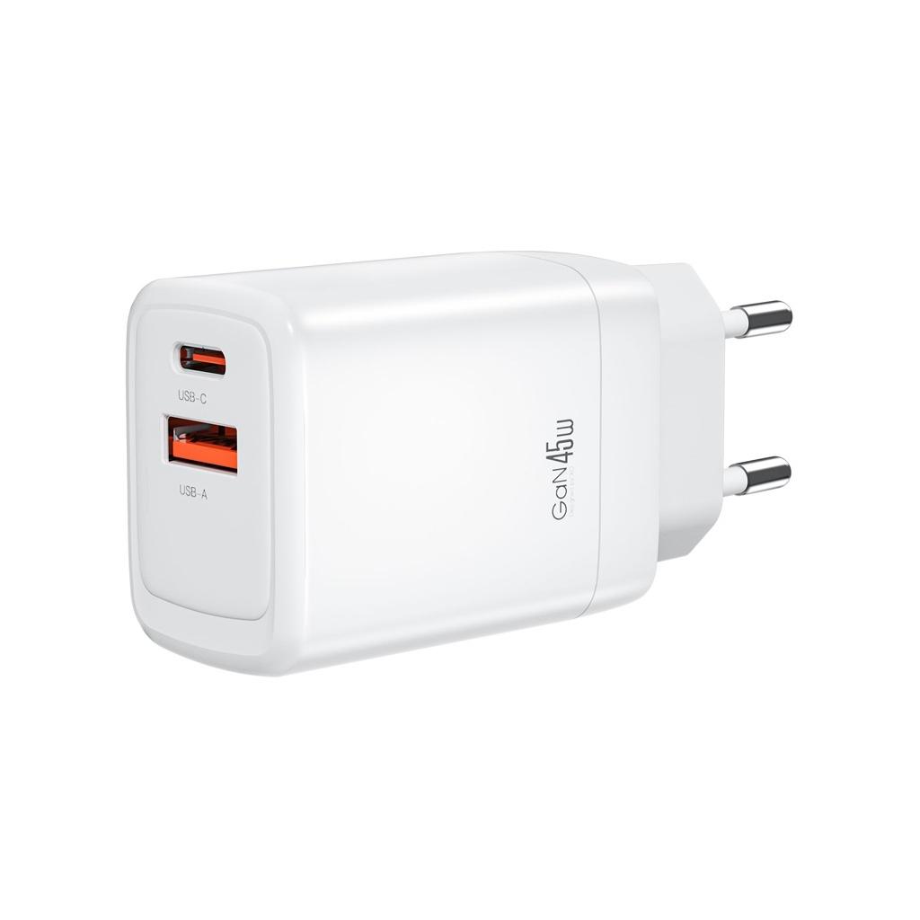 Зарядний пристрій XO CE16 67.5W USB-C PD45W + USB-A QC 22.5W White (CE16_White) Зарядний пристрій XO CE16 67.5W USB-C PD45W + USB-A QC 22.5W White (CE16_White)