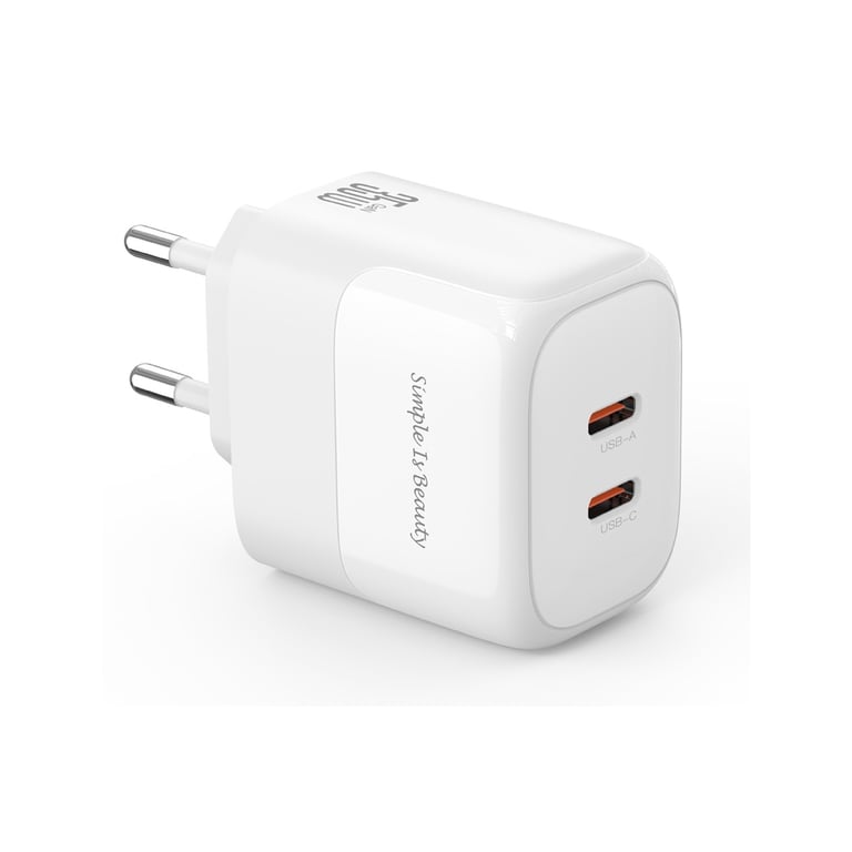 Зарядний пристрій XO L140 35W 2xUSB-C PD White (L140_White) - фото 1