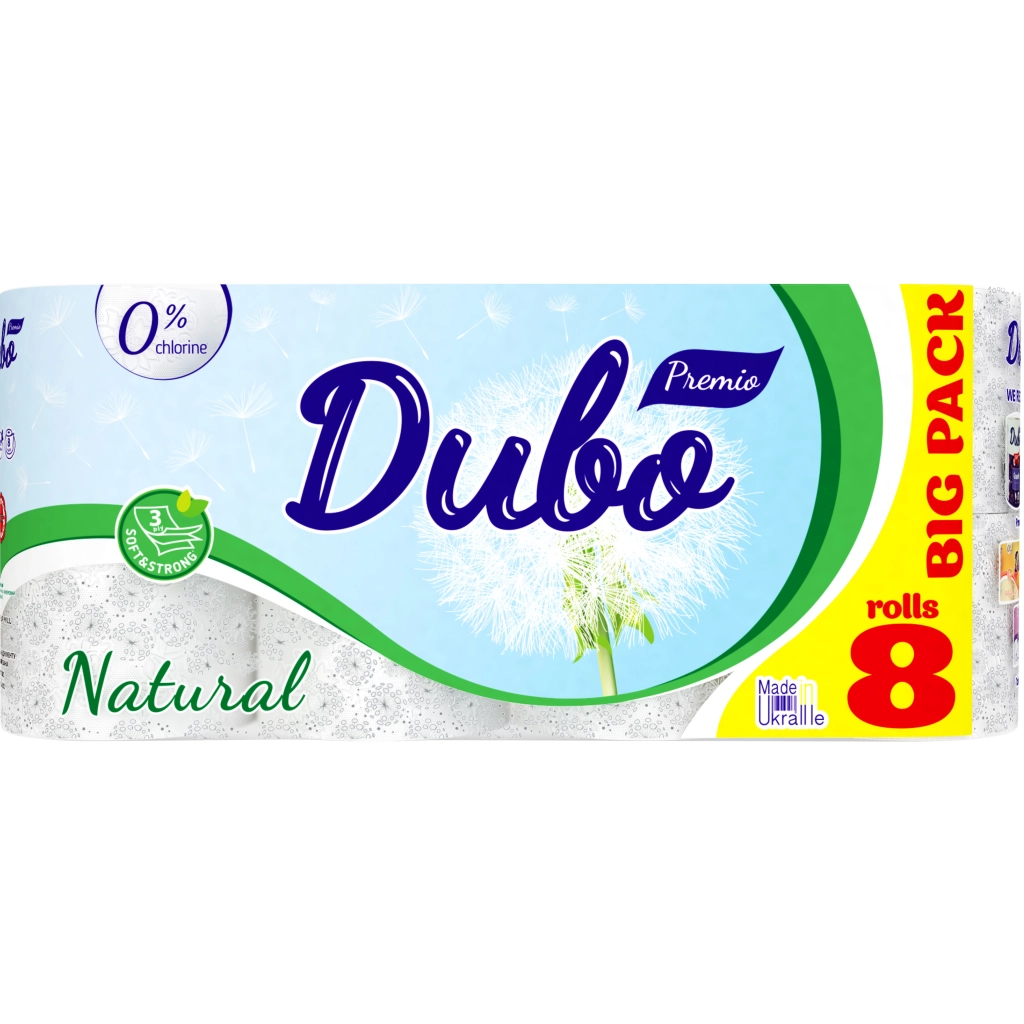 Туалетний папір Диво Premio Natural 3 шари 8 рулонів (4820003833070) - фото 1 Туалетний папір Диво Premio Natural 3 шари 8 рулонів (4820003833070) - фото 1