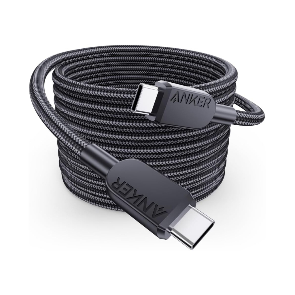 Дата кабель USB-C to USB-C 0.9m 240W nylon 310 black Anker (A81D5H11) - фото 1