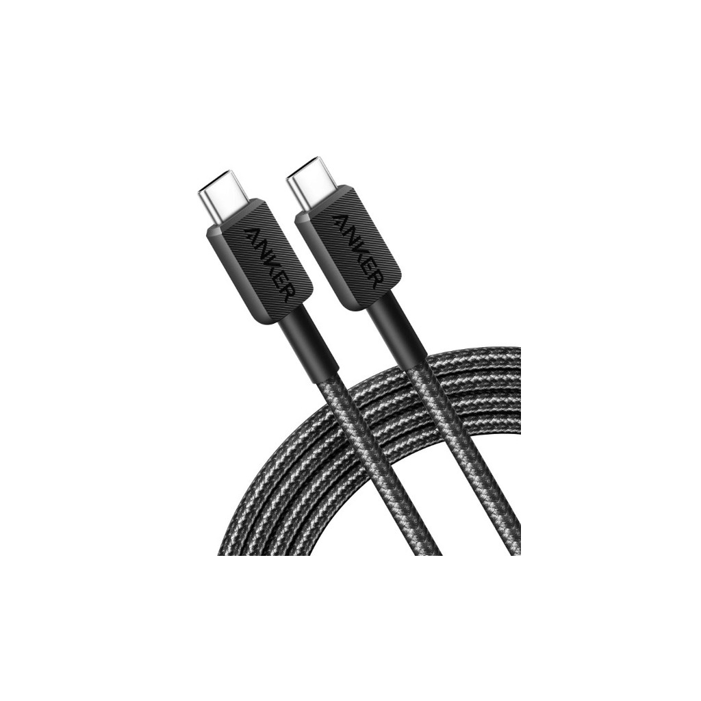 Дата кабель USB-C to USB-C 1.8m nylon 322 black Anker (A81F6G11) - фото 2 Дата кабель USB-C to USB-C 1.8m nylon 322 black Anker (A81F6G11) - фото 2