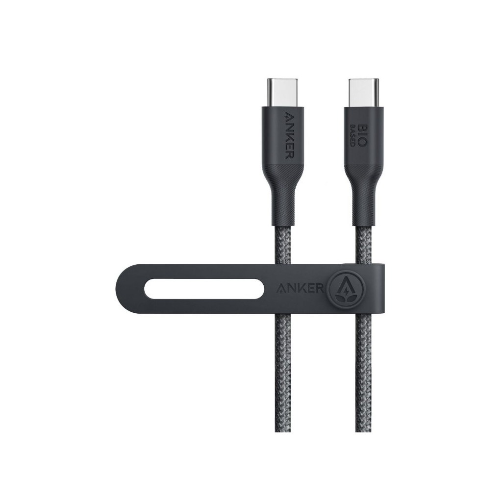 Дата кабель USB-C to USB-C 0.9m 140W bio-nylon 544 black Anker (A80F5H11)