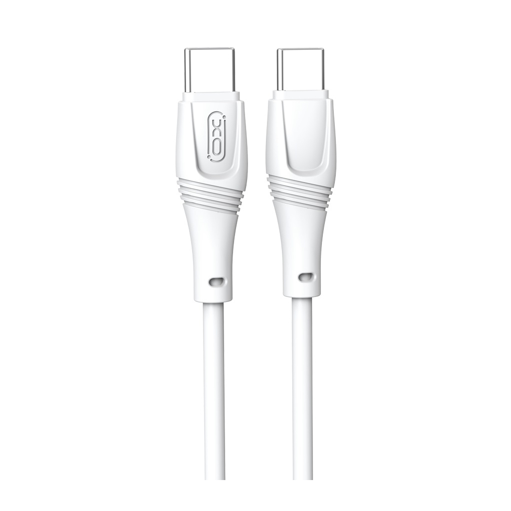 Дата кабель USB-C to USB-C 1.0m 60W High Elastic Zeus XO (NBQ239B_White) - фото 1
