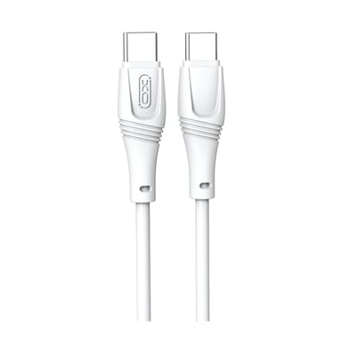 Дата кабель USB-C to USB-C 1.0m 60W High Elastic Zeus XO (NBQ239B_White) - фото 1