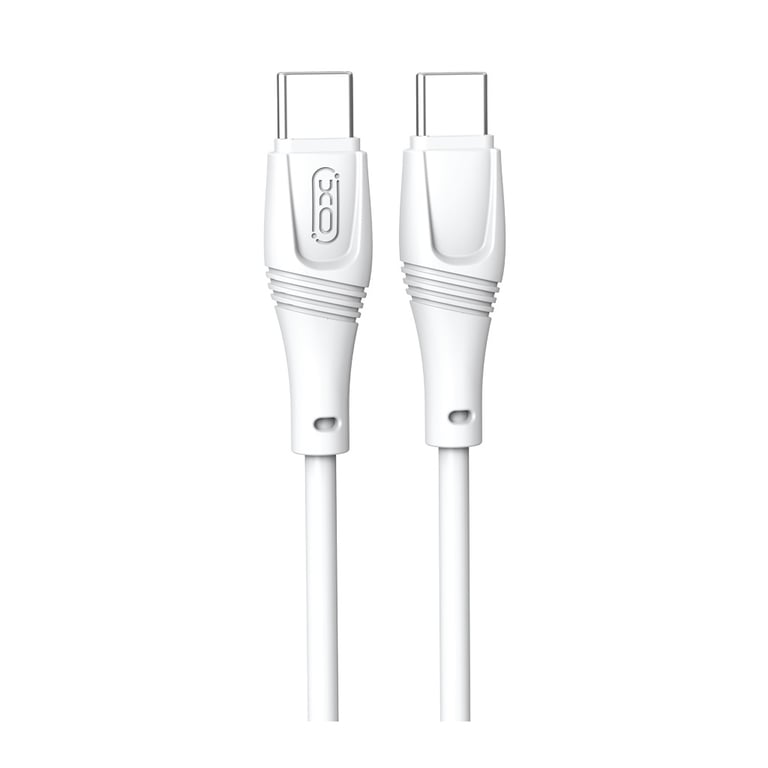 Дата кабель USB-C to USB-C 1.0m 60W High Elastic Zeus XO (NBQ239B_White) - фото 1
