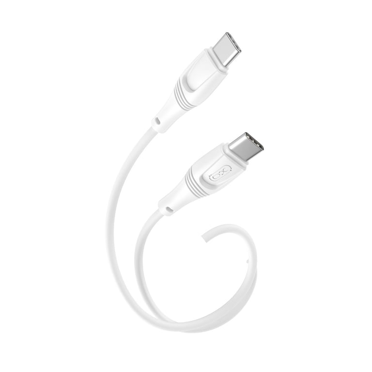 Дата кабель USB-C to USB-C 1.0m 60W High Elastic Zeus XO (NBQ239B_White) - фото 3