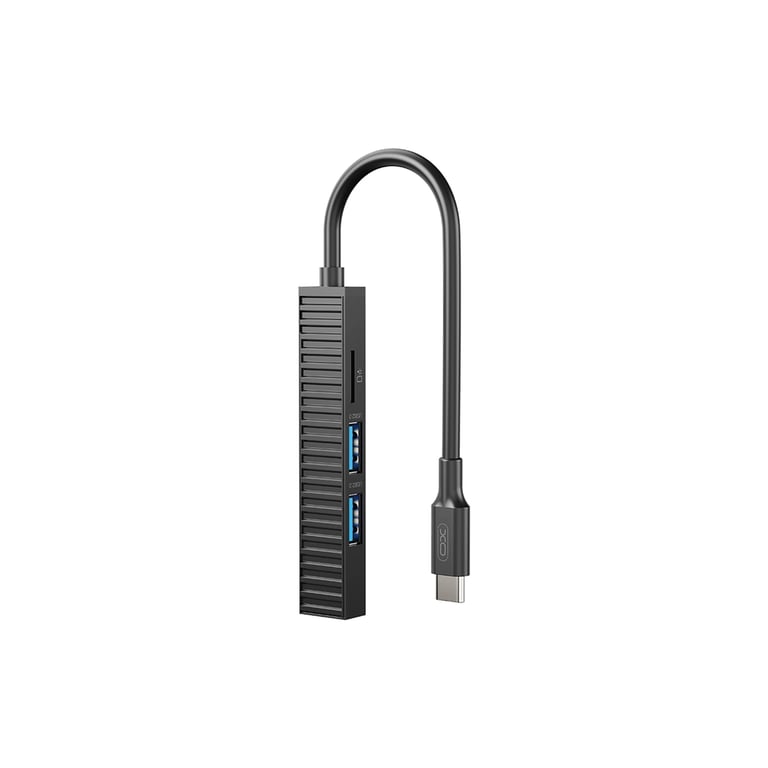 Концентратор XO USB-C 4-in-1 порти XO HUB014B.black (HUB014B.black) - фото 1