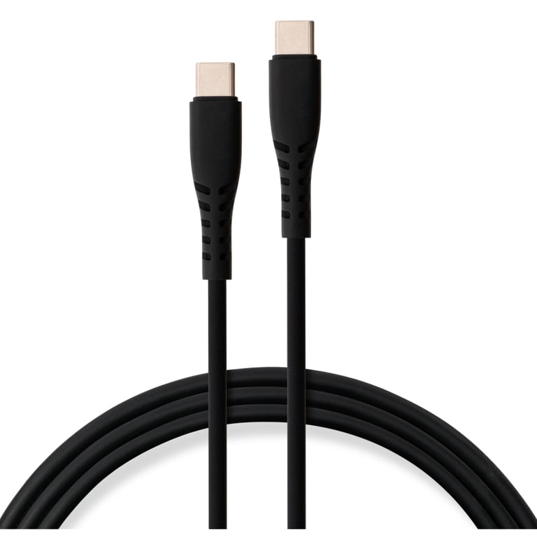 Дата кабель USB-C to USB-C 2.0m 240W Chip Silicon Black Vinga (VCDCCC2242SB) - фото 1