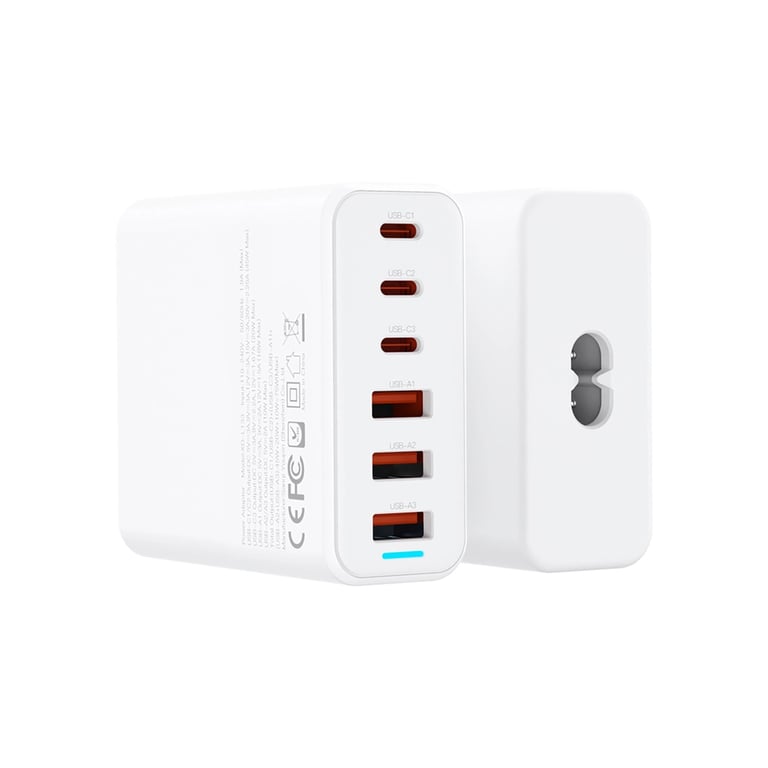 Зарядний пристрій XO L133 3xUSB-A + 3xUSB-C 75W White (L133.white) - фото 2