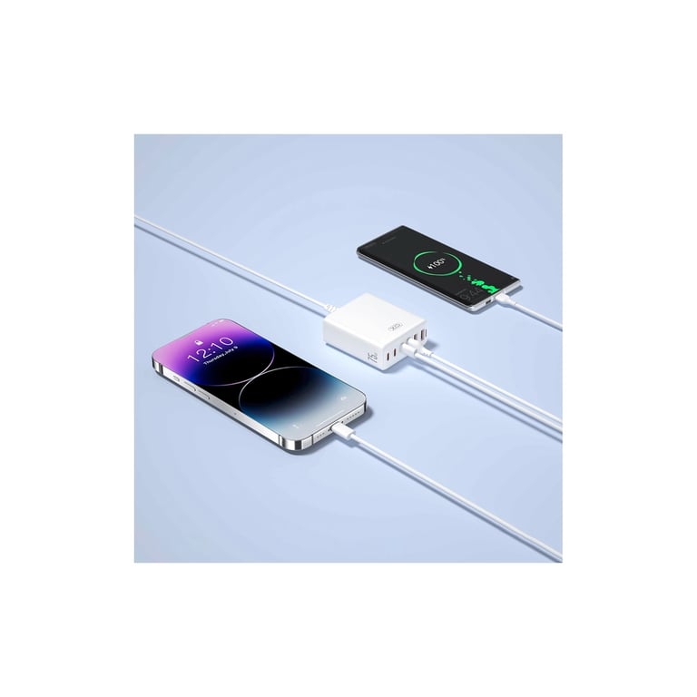 Зарядний пристрій XO L133 3xUSB-A + 3xUSB-C 75W White (L133.white) - фото 4