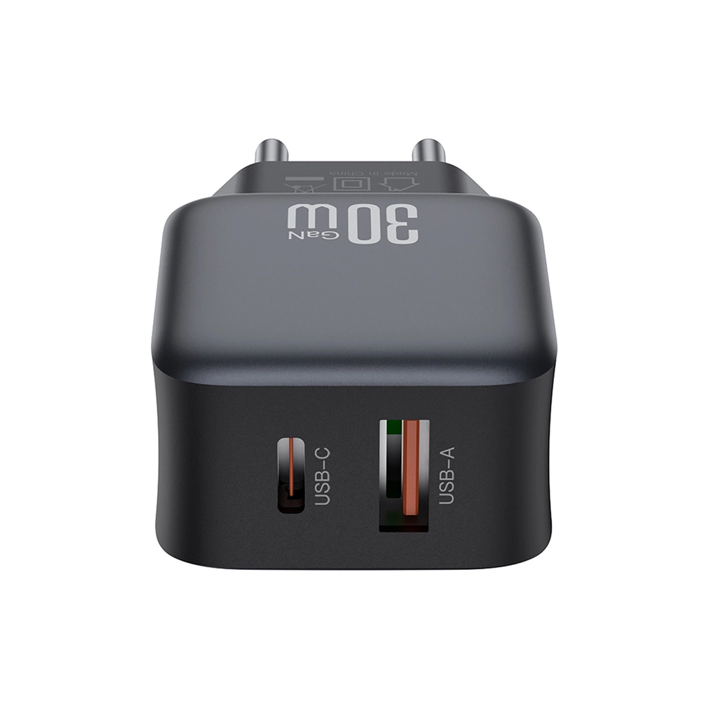 Зарядний пристрій XO L156 USB-C PD30W + USB-A QC3.0 Black (L156.black) - фото 3 Зарядний пристрій XO L156 USB-C PD30W + USB-A QC3.0 Black (L156.black) - фото 3