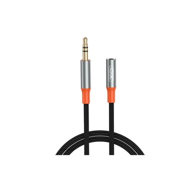 Кабель мультимедійний 3.5mm M to 3.5mm F 1.0m black XO (NB-R269A.black)