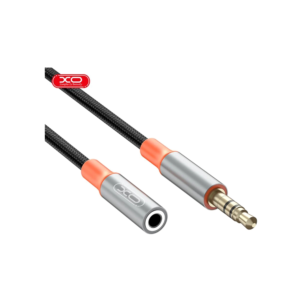 Кабель мультимедійний 3.5mm M to 3.5mm F 1.0m black XO (NB-R269A.black) - фото 2 Кабель мультимедійний 3.5mm M to 3.5mm F 1.0m black XO (NB-R269A.black) - фото 2