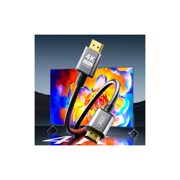 Кабель мультимедійний HDMI M to HDMI M 3.0m V2.0 black XO (GB017A-HDMI.tranish) - фото 5