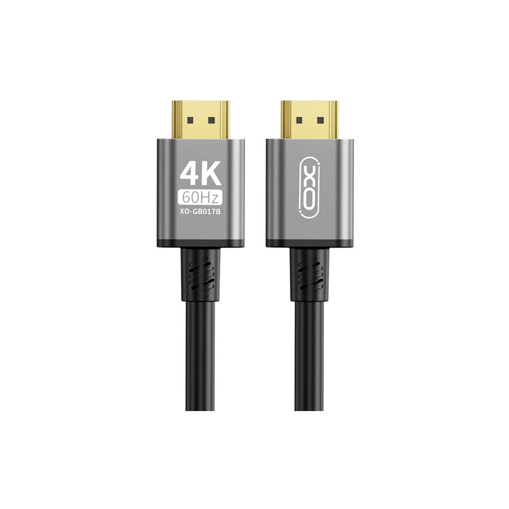 Кабель мультимедійний HDMI M to HDMI M 5.0m V2.0 black XO (GB017B-HDMI.tranish)
