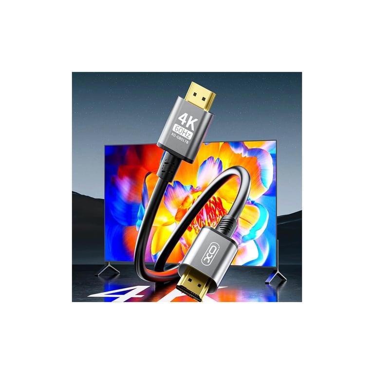 Кабель мультимедійний HDMI M to HDMI M 5.0m V2.0 black XO (GB017B-HDMI.tranish) - фото 4