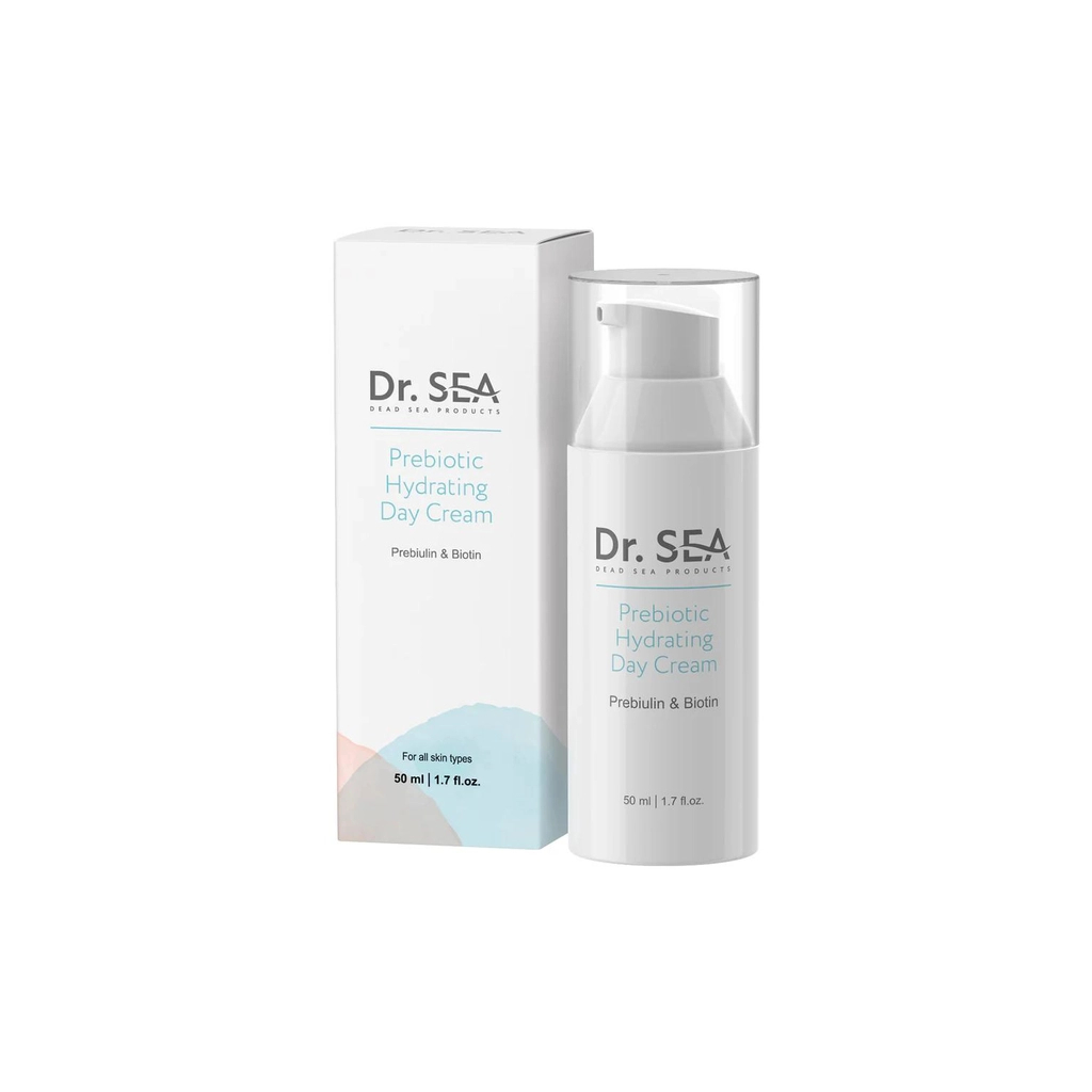 Крем для обличчя Dr. Sea Зволожувальний денний з пребіотиком 50 мл (7293720020165) Крем для обличчя Dr. Sea Зволожувальний денний з пребіотиком 50 мл (7293720020165)