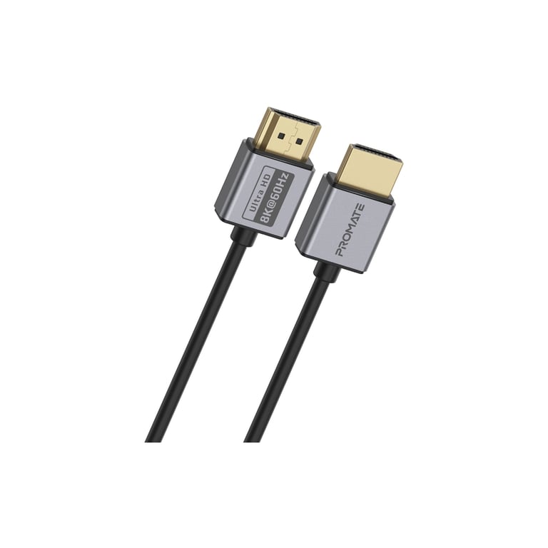 Кабель мультимедійний HDMI M to HDMI M 1.5m V2.1 grey Promate (primelink8k-150.grey) - фото 1