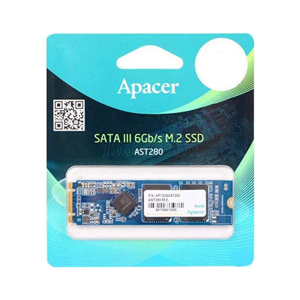Накопичувач SSD M.2 2280 128GB Apacer (AP128GAST280X-1) - фото 2 Накопичувач SSD M.2 2280 128GB Apacer (AP128GAST280X-1) - фото 2