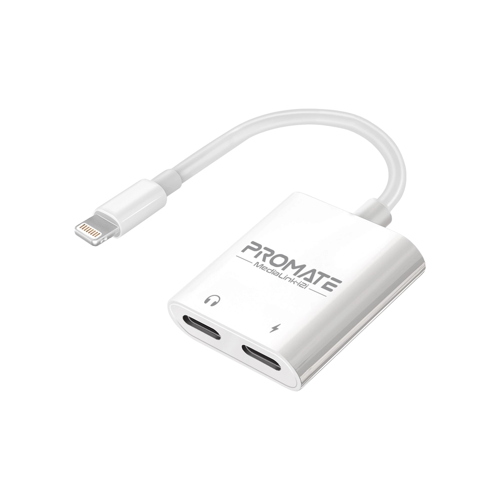 Адаптер Lightning to Lightning 12W + Lightning audio Promate (medialink-i2i) - фото 1