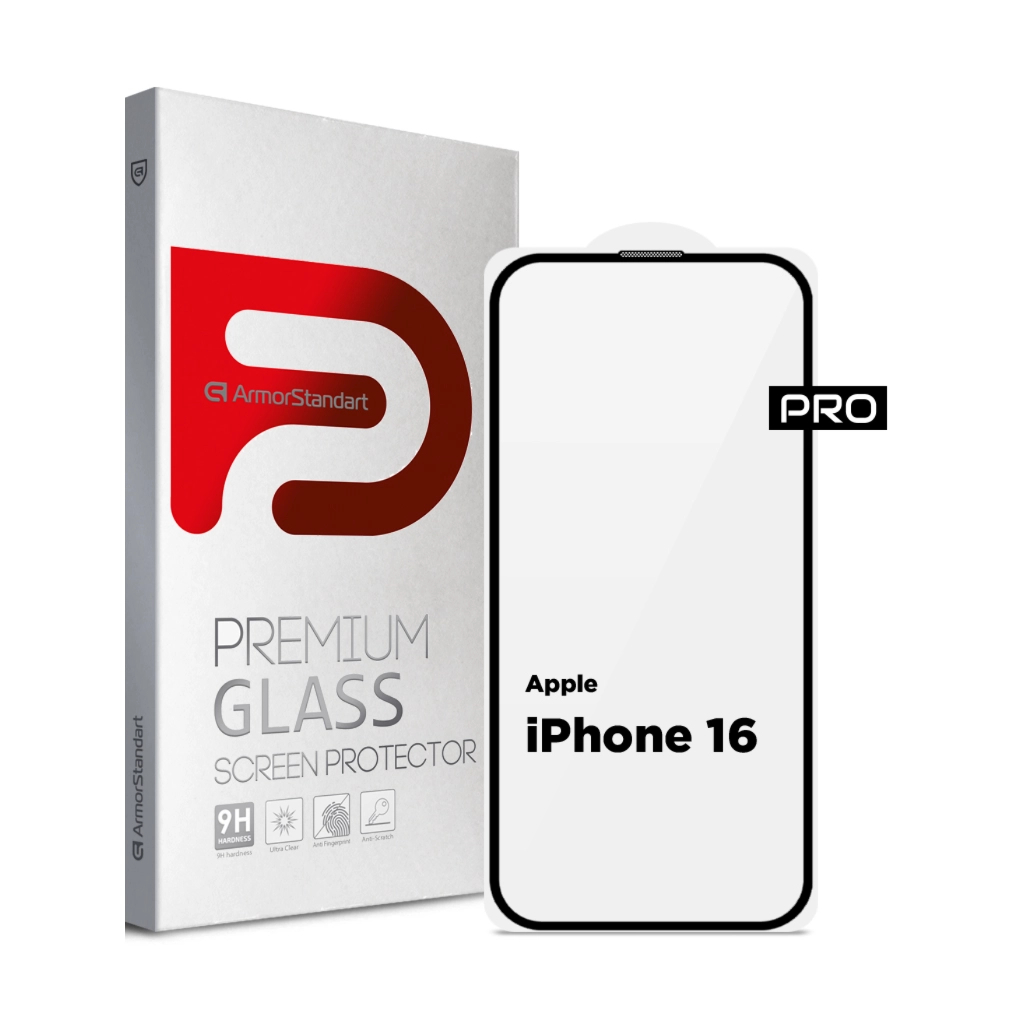 Скло захисне Armorstandart Pro Apple iPhone 16 with mesh (ARM87026) Скло захисне Armorstandart Pro Apple iPhone 16 with mesh (ARM87026)