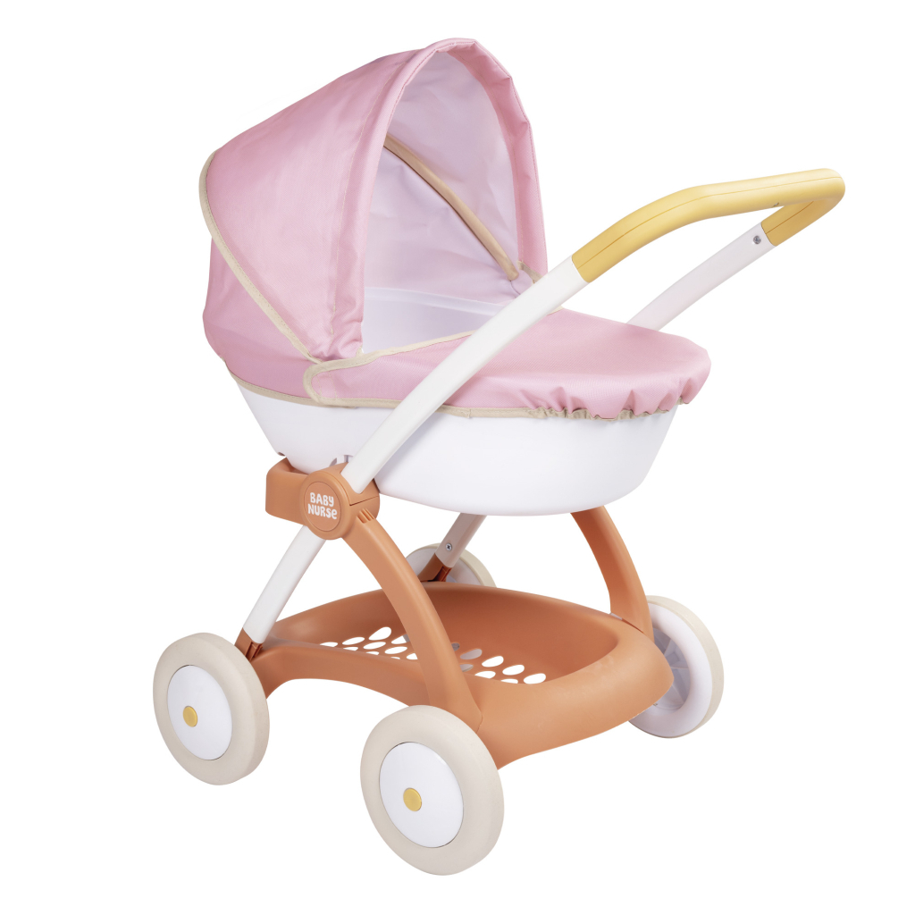 Коляска для ляльок Smoby Baby Nurse Теракотова пудра, люлька з корзиною, 18 міс.+ (7600254124) Коляска для ляльок Smoby Baby Nurse Теракотова пудра, люлька з корзиною, 18 міс.+ (7600254124)