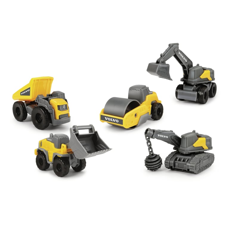 Спецтехніка Dickie Toys Вольво. Мікроробітники, 5 машин (3722008) - фото 1