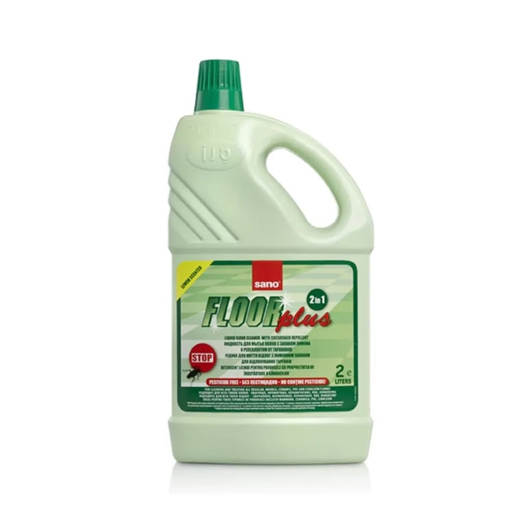 Засіб для миття підлоги Sano Floor Plus 2 в 1 З репелентом проти тарганів 2 л (7290005423635)