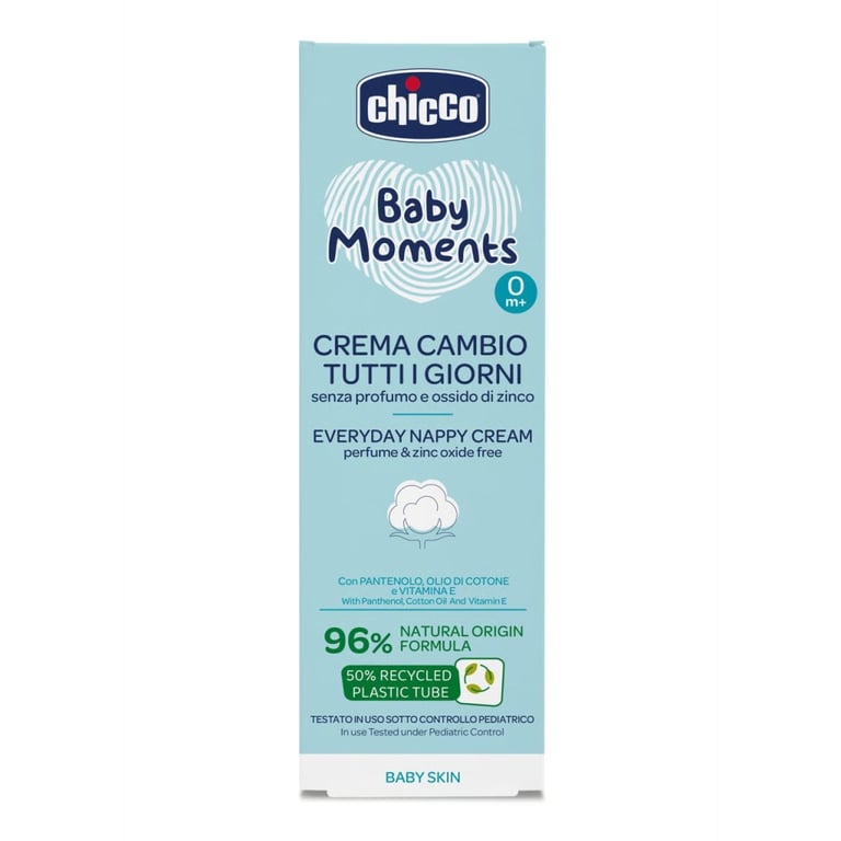 Дитячий крем Chicco Baby Moments захисний щоденний з патенолом під підгузок 100 мл (11641.00) - фото 2