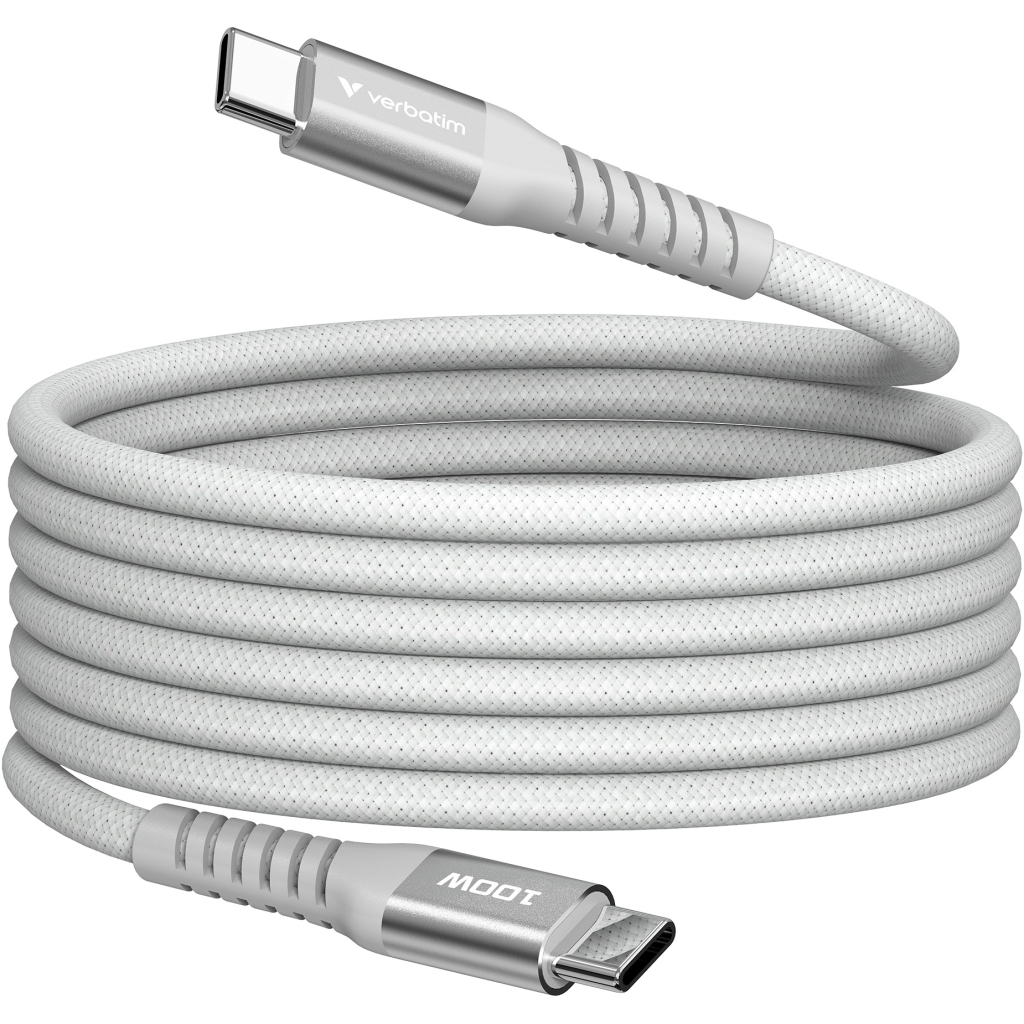 Дата кабель USB-C to USB-C 1.2m Magnetic 100W gray Verbatim (31854) Дата кабель USB-C to USB-C 1.2m Magnetic 100W gray Verbatim (31854)