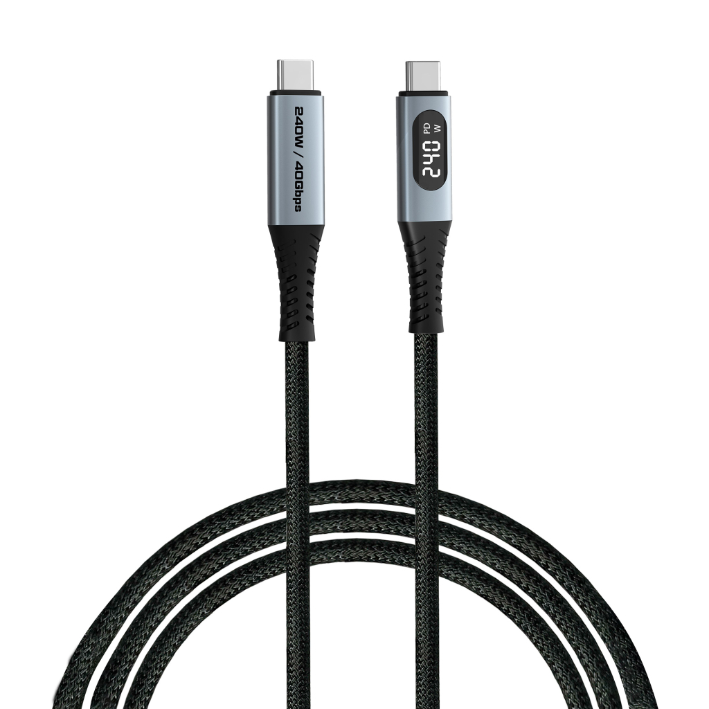 Дата кабель USB-C to USB-C 1.2m with display 240W black Verbatim (31849) Дата кабель USB-C to USB-C 1.2m with display 240W black Verbatim (31849)