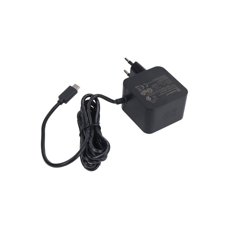 Блок живлення для Мікро ПК Raspberry Pi для Raspberry Pi 4 5В/3А USB-C чорний (SC0754) - фото 1
