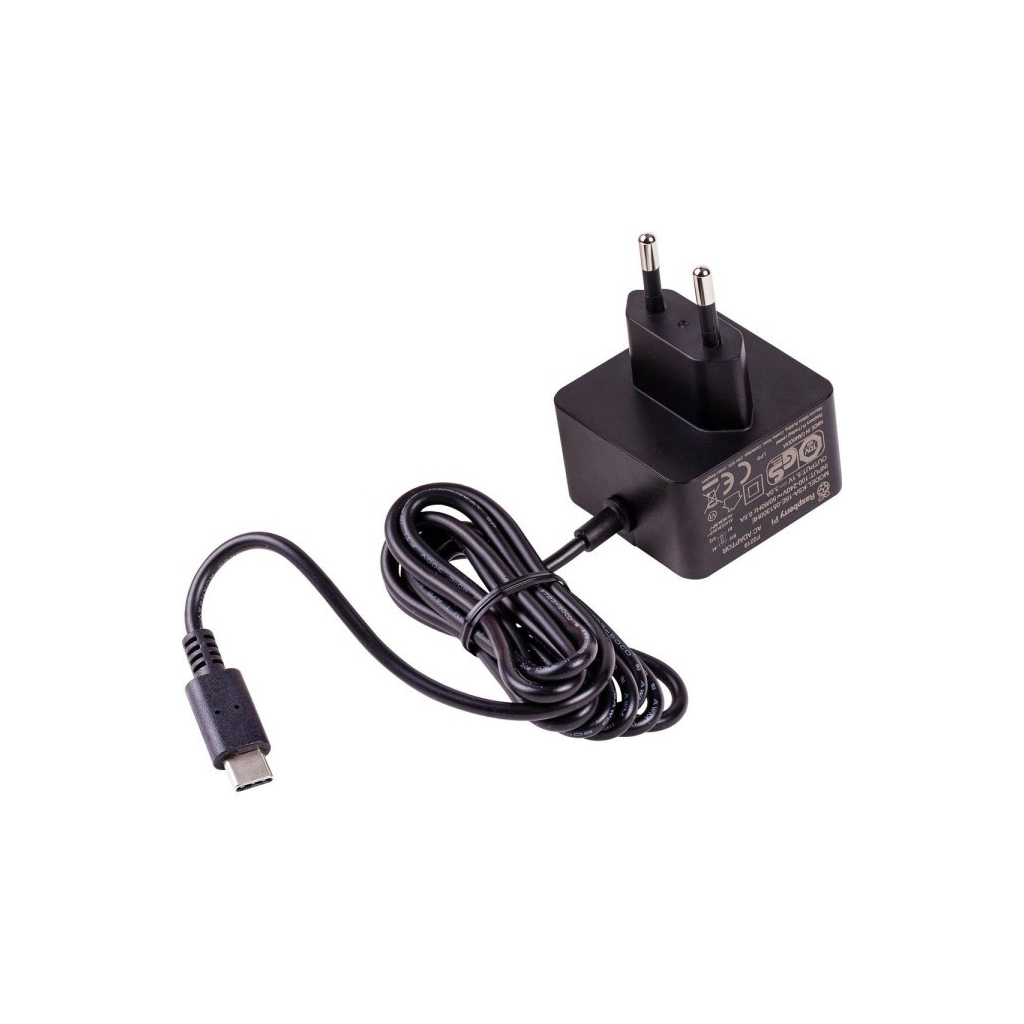Блок живлення для Мікро ПК Raspberry Pi для Raspberry Pi 4 5В/3А USB-C чорний (SC0754) - фото 2 Блок живлення для Мікро ПК Raspberry Pi для Raspberry Pi 4 5В/3А USB-C чорний (SC0754) - фото 2