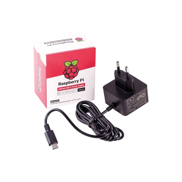 Блок живлення для Мікро ПК Raspberry Pi для Raspberry Pi 4 5В/3А USB-C чорний (SC0754) - фото 3