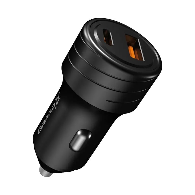 Зарядний пристрій Grand-X CH-30B 30W 1xUSB + 1xUSB-C PD + QC3.0 AFC FCP SCP VOOC Black (CH-30B) - фото 2