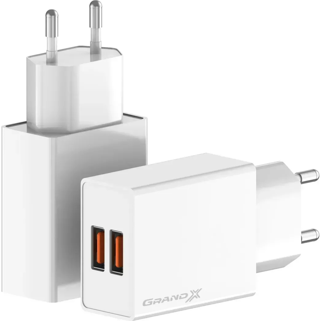 Зарядний пристрій Grand-X CH-15W 2xUSB 10.5W Black (CH-15W) - фото 3 Зарядний пристрій Grand-X CH-15W 2xUSB 10.5W Black (CH-15W) - фото 3