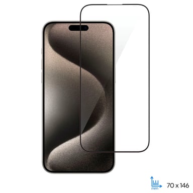 Скло захисне 2E iPhone 15 Pro 2.5D FCFG black (2E-IP-15P-6.1-SMFCFG-BB) - фото 1