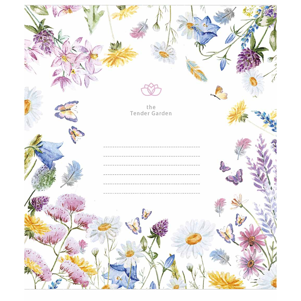 Зошит Школярик Tender Garden 12 аркушів лінія (012-3378L) - фото 1 Зошит Школярик Tender Garden 12 аркушів лінія (012-3378L) - фото 1