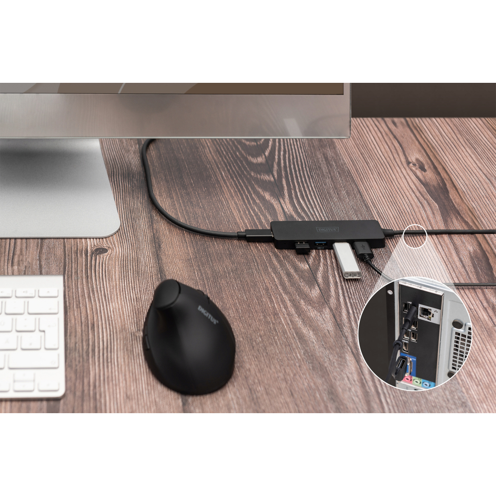 Концентратор Digitus USB-A and USB-C to 4xUSB 1x USB-C 1.2m Black (DA-70236) - фото 2 Концентратор Digitus USB-A and USB-C to 4xUSB 1x USB-C 1.2m Black (DA-70236) - фото 2