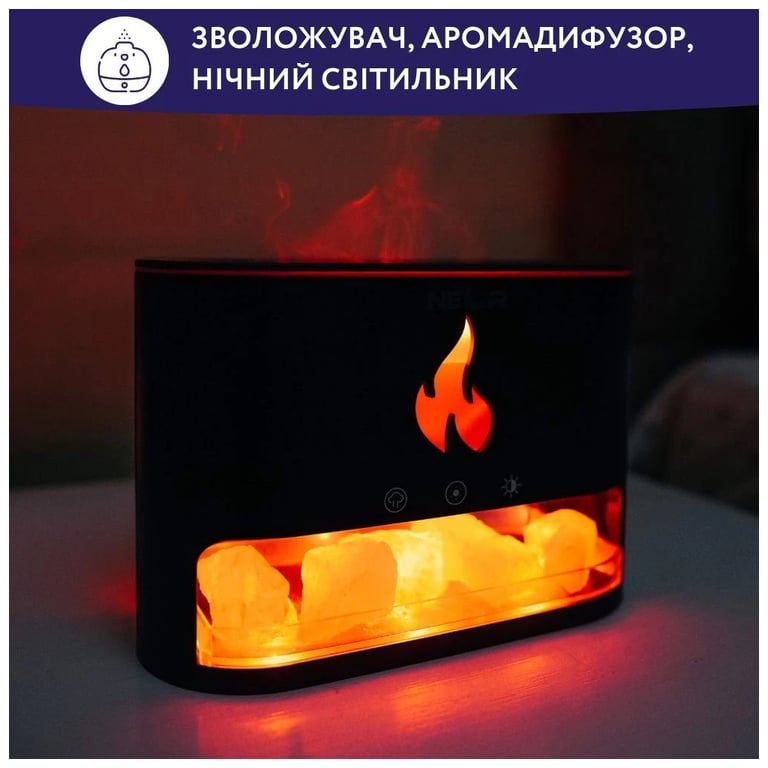 Зволожувач повітря Neor FLAME AROMA 25ML10 BK - фото 2
