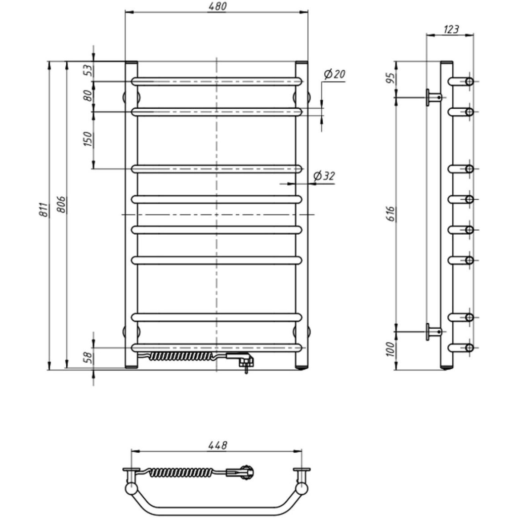 Сушарка для рушників Navin Блюз 480x800 (12-006130-4880) - фото 5 Сушарка для рушників Navin Блюз 480x800 (12-006130-4880) - фото 5