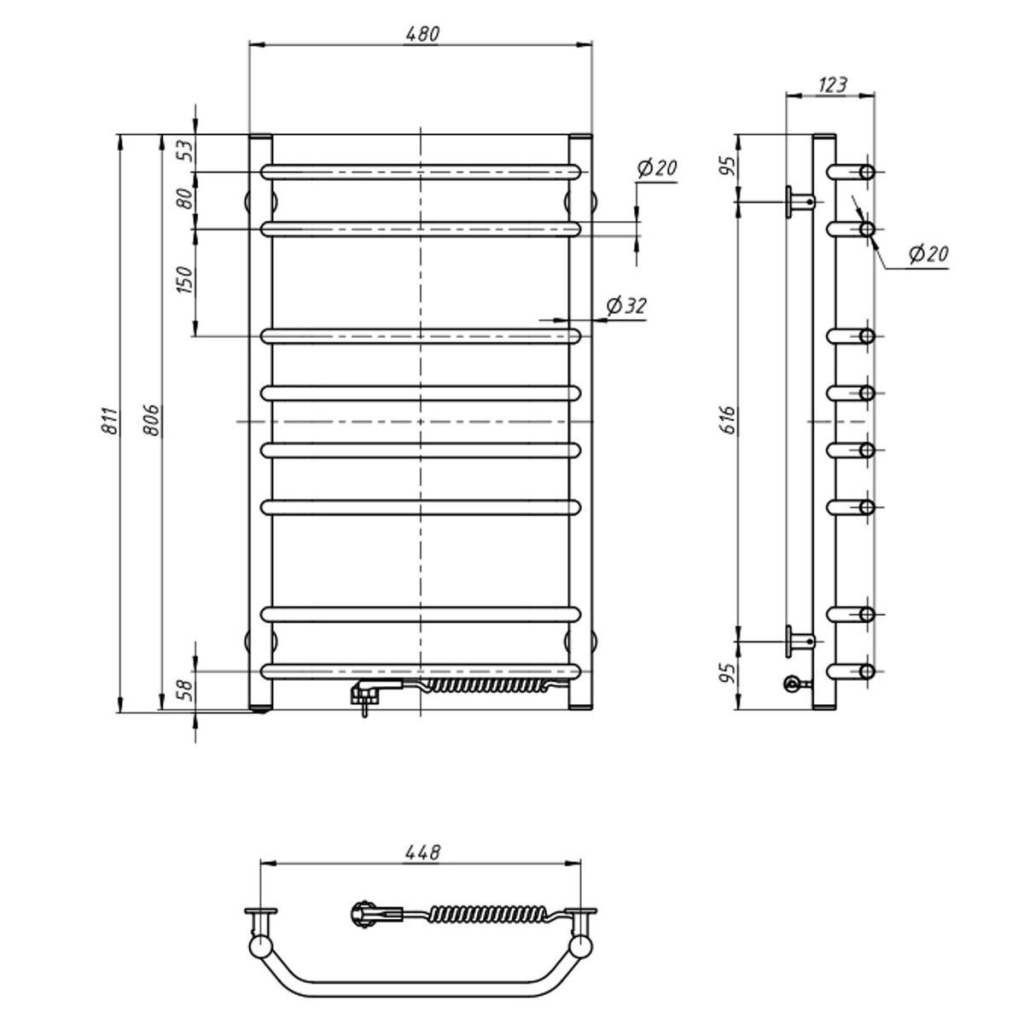 Сушарка для рушників Navin Блюз 480x800 (12-006030-4880) - фото 4 Сушарка для рушників Navin Блюз 480x800 (12-006030-4880) - фото 4