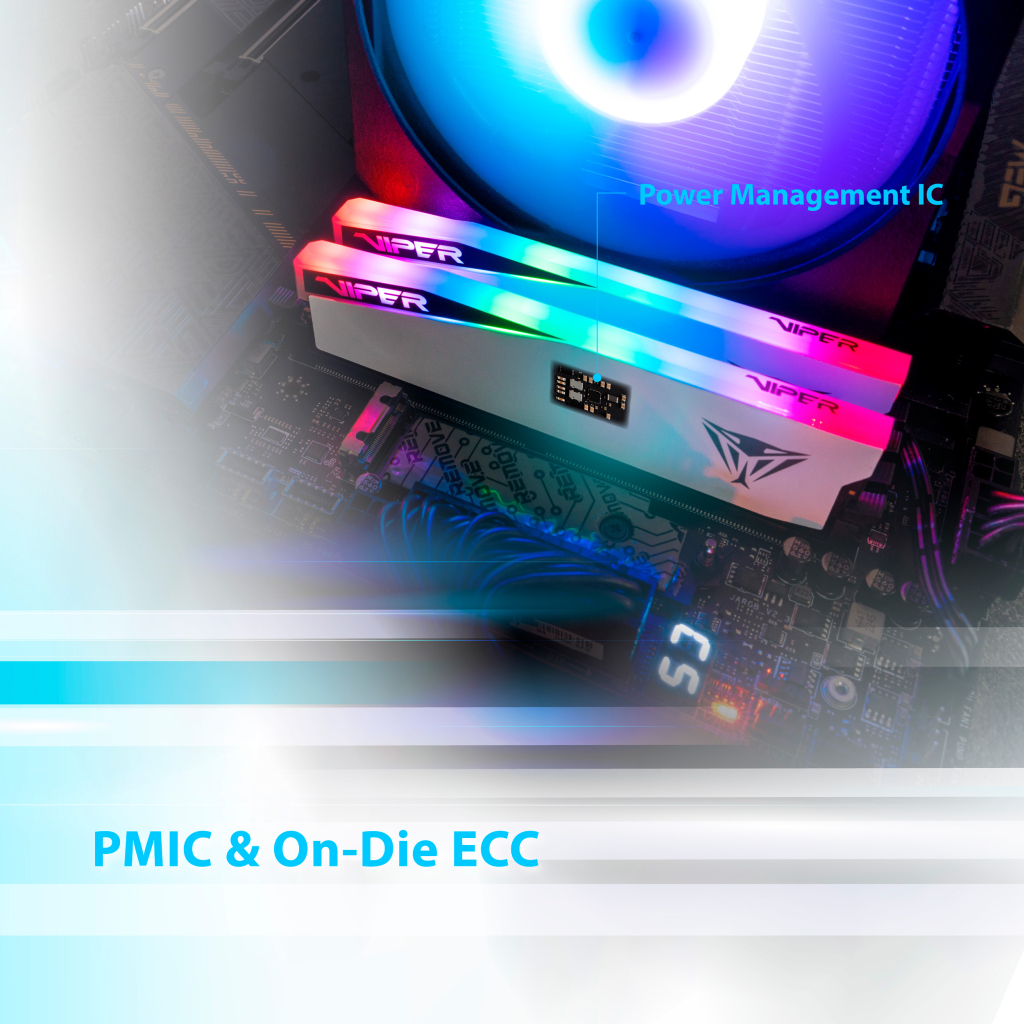 Модуль пам'яті для комп'ютера DDR5 32GB (2x16GB) 7000 MHz Viper Elite 5 RGB Patriot (PVER532G70C32KW) - фото 8 Модуль пам'яті для комп'ютера DDR5 32GB (2x16GB) 7000 MHz Viper Elite 5 RGB Patriot (PVER532G70C32KW) - фото 8