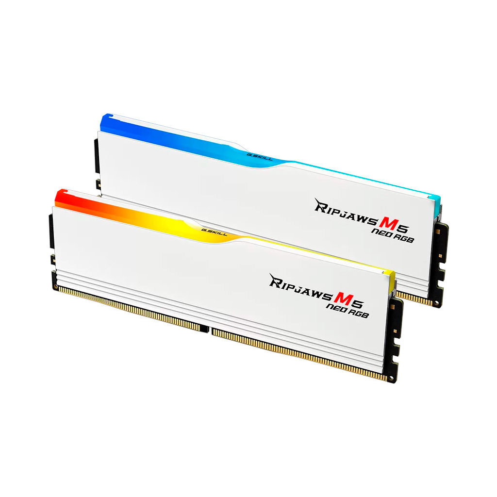 Модуль пам'яті для комп'ютера DDR5 32GB (2x16GB) 6000 MHz Ripjaws M5 Neo RGB Matte White G.Skill (F5-6000J3636F16GX2-RM5NRW) - фото 3 Модуль пам'яті для комп'ютера DDR5 32GB (2x16GB) 6000 MHz Ripjaws M5 Neo RGB Matte White G.Skill (F5-6000J3636F16GX2-RM5NRW) - фото 3