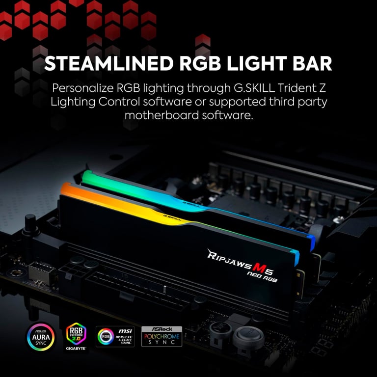 Модуль пам'яті для комп'ютера DDR5 32GB (2x16GB) 6000 MHz Ripjaws M5 Neo RGB Matte White G.Skill (F5-6000J3636F16GX2-RM5NRW) - фото 8