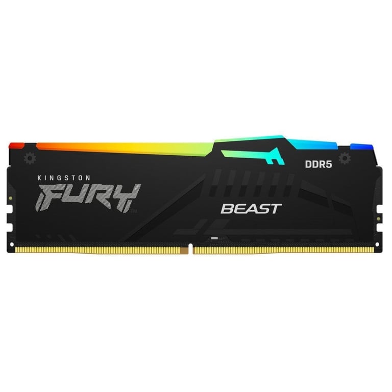 Модуль пам’яті для комп’ютера DDR5 64GB (2x32GB) 5200 MHz Beast RGB EXPO Black Kingston Fury (ex.HyperX) (KF552C40BB2AK2-64)