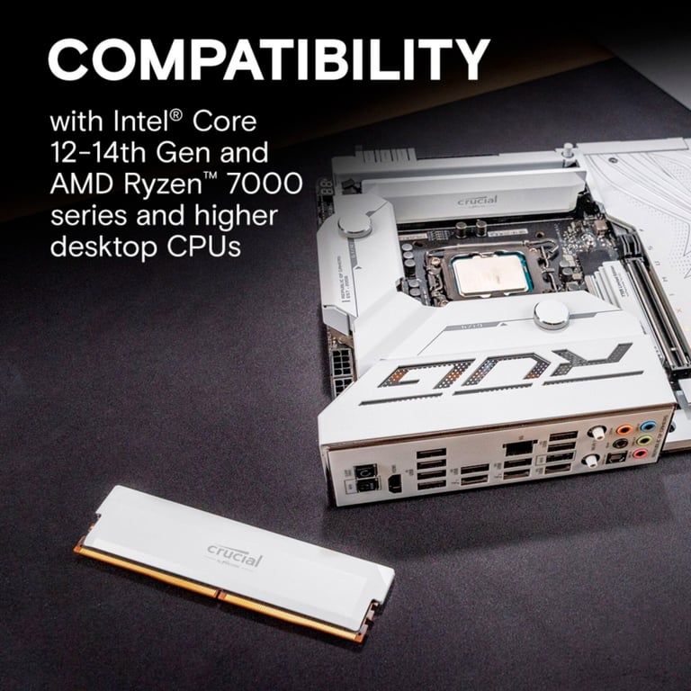 Модуль пам'яті для комп'ютера DDR5 16GB 6400 MHz Pro Overclocking White Micron (CP16G64C38U5W) - фото 8