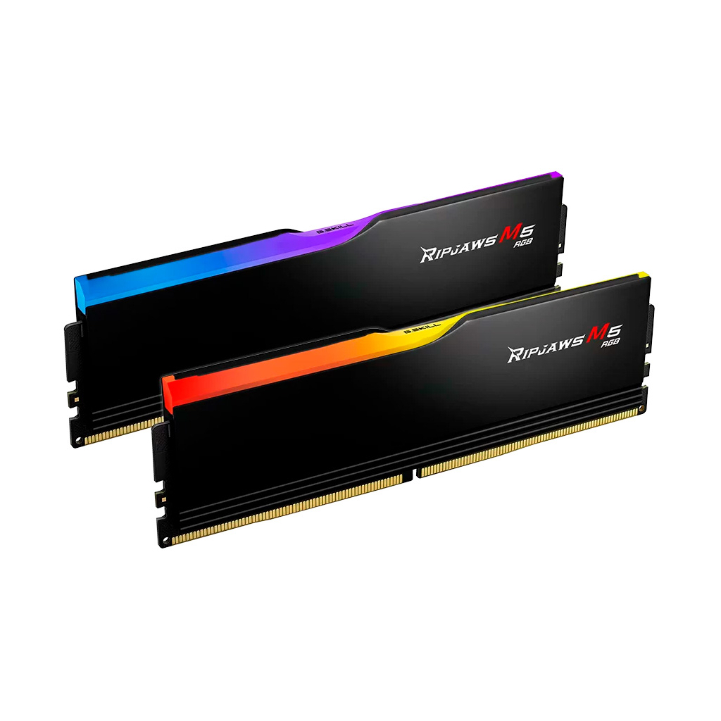 Модуль пам%27яті для комп%27ютера DDR5 32GB (2x16GB) 6400 MHz Ripjaws M5 RGB Matte Black G.Skill (F5-6400J3648F16GX2-RM5RK) Модуль пам%27яті для комп%27ютера DDR5 32GB (2x16GB) 6400 MHz Ripjaws M5 RGB Matte Black G.Skill (F5-6400J3648F16GX2-RM5RK)